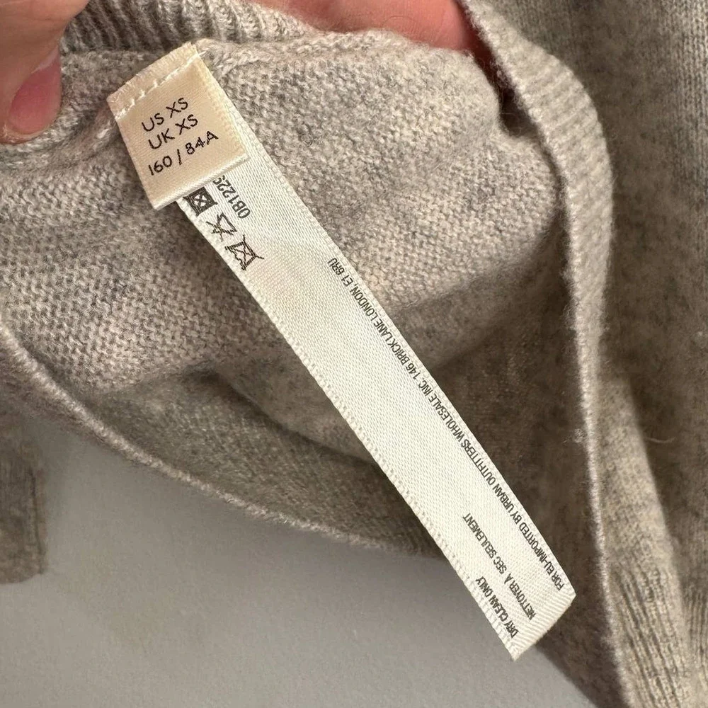 Saturday Sunday by Anthropologie Oversized Cashmere Crewneck Sweater in Gray XS - Picture 5 of 8